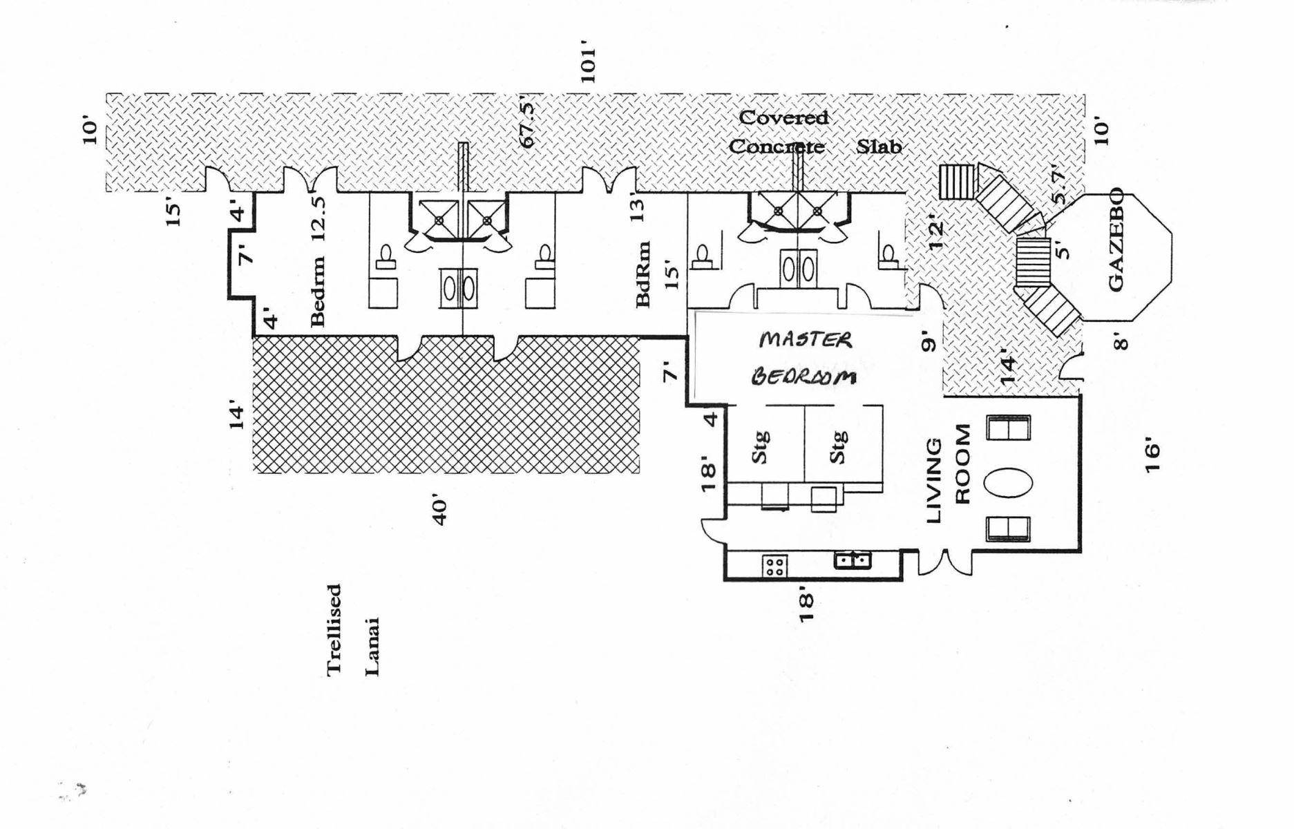 Floor Plan for AINA MALIA ~ 4 BR ~ Artful Ocean Front Home on Wailea Bay ~ Puako
